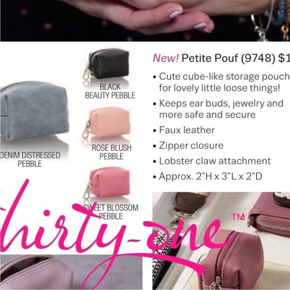 Blue Beauty Pebble Petite Pouf - Picture 3 of 3